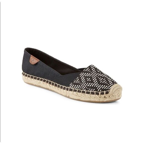 Sperry Top-Sider Women's Katama Cape Ballet Flat in Black/White Tribal Print 6.5 - Picture 1 of 11